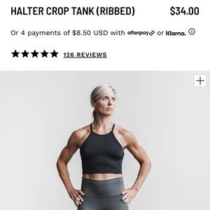 Like New, No Bull cropped training tank. Black, size Medium